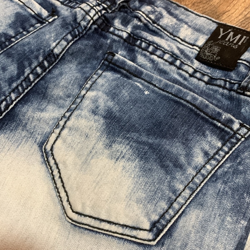 Y2K Acid Washed Bleached Denim Jeans Size 0 Juniors Women’s Retro Fit - Picture 15 of 17